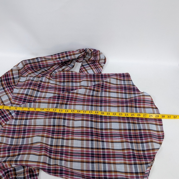 Plaid Wester Pearl Button Down, K- Mart, Vintage, Medium - Picture 8 of 16